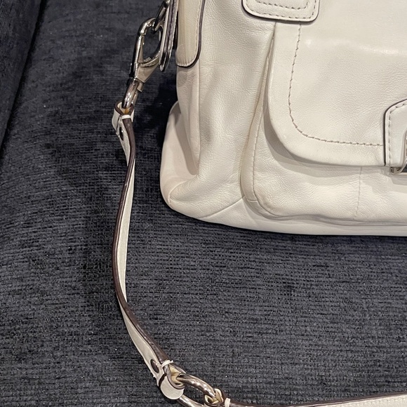 Ivory Leather Coach Kristin Satchel - Picture 3 of 16